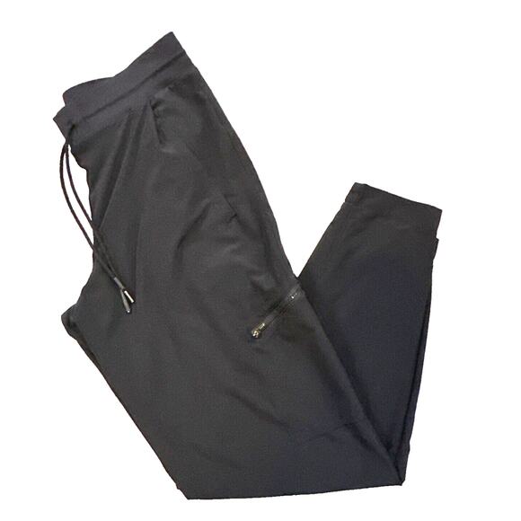 Athleta Go Far Travel Pant Size 2 Black Pull On Jogger Pleated Zip Pockets Cargo - Picture 7 of 10